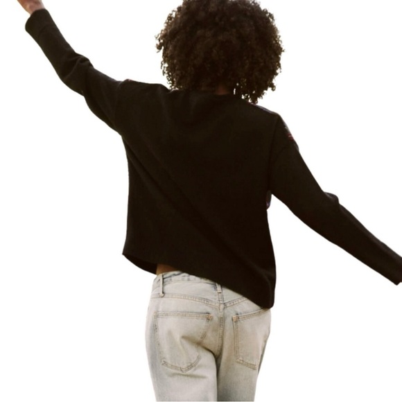 THE GREAT. Plaid Cardigan in Black and Red - Picture 4 of 11